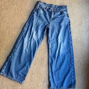American Eagle Outfitters Low Rise Ultra Wide Leg jeans, size 0 REG